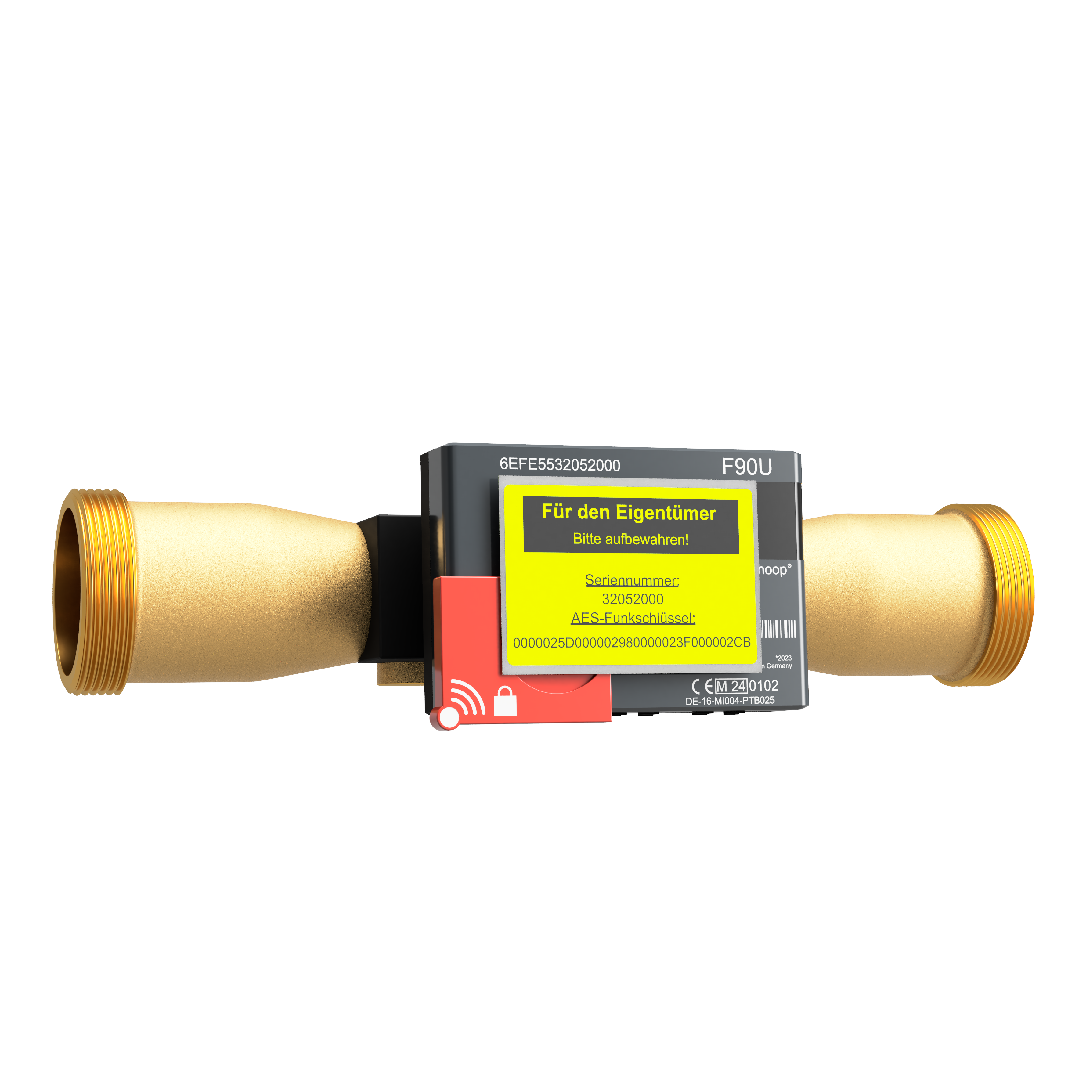 F90U3 Qp10.0 Ultraschall-Funk-Wärmezähler DN40mm 300mm 2 Zoll Anschlussgewinde