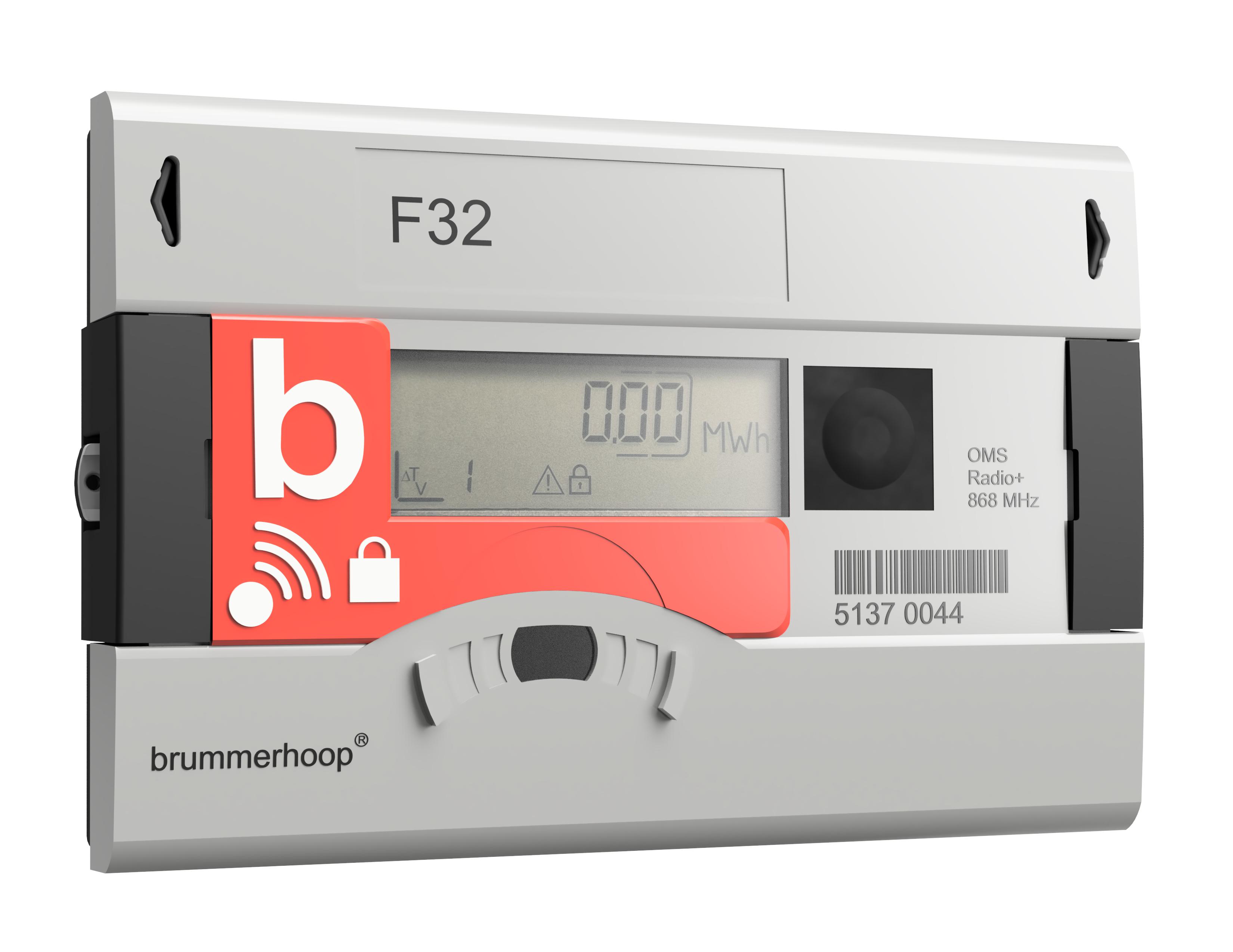 Rechenwerk F32 Batterie A-Zelle PT500 100 l/p wireless M-Bus Funk OMS 868MHz inkl. AES-Schlüssel und 2 freien Modulsteckplätzen