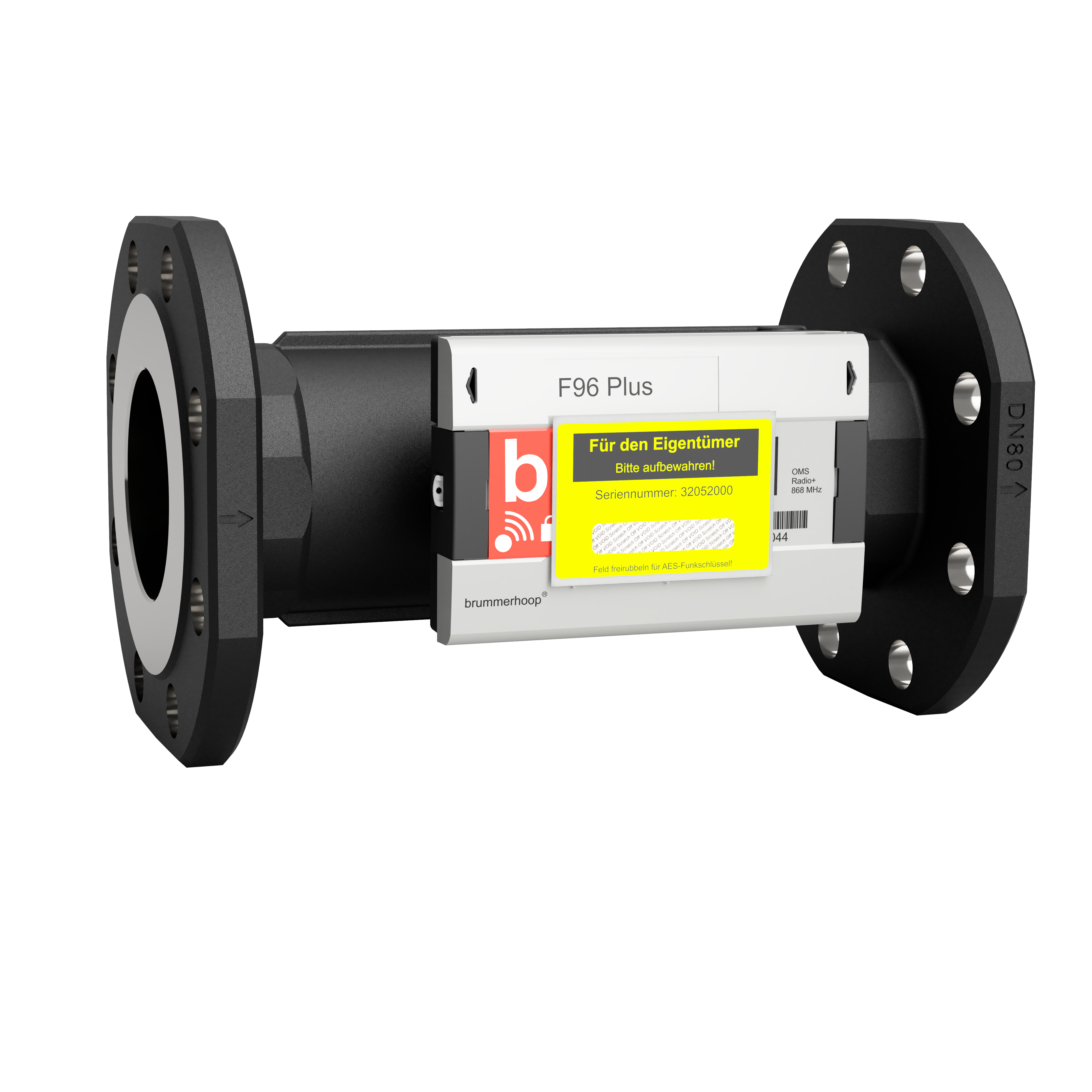 F96PLUS Qp40 DN80 300MM Ultraschall-Funk-Wärmezähler (wireless M-Bus, OMS)